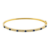Gemstone Dots Diamond Bangle
