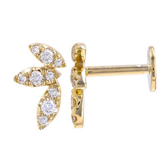 Half Flower Flat Back Earrings