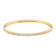 Crown Prongs Diamond Bangle