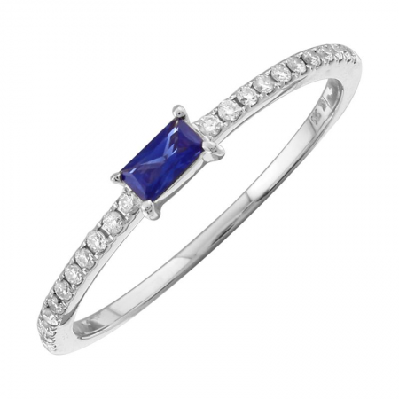 Sapphire & Diamonds Stackable Ring