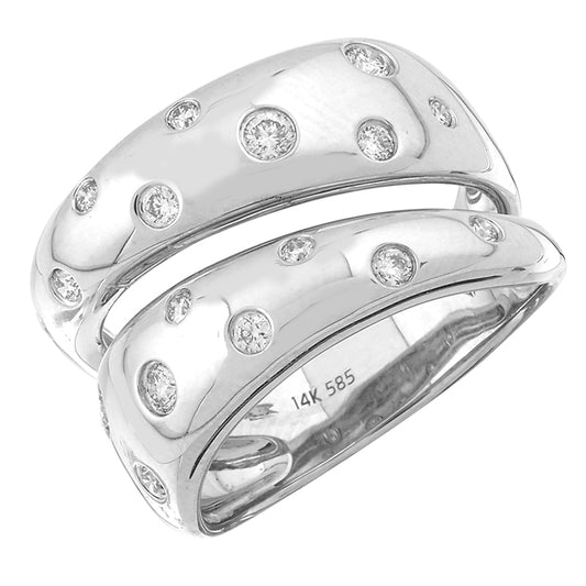Gold Asymmetrical Diamond Ring