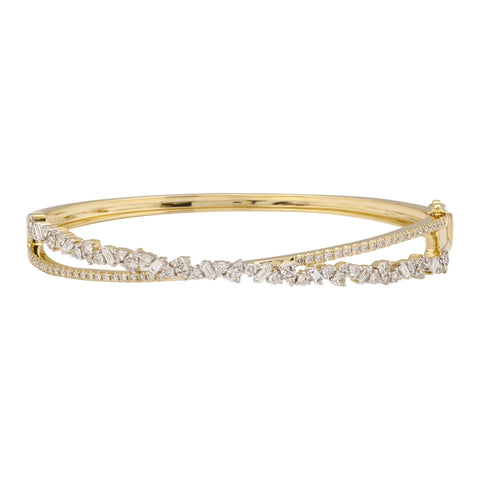 Multi Shaped Diamond Bangle
