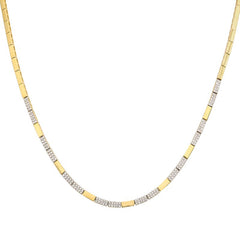 Two Tone Gold & Diamond Necklace