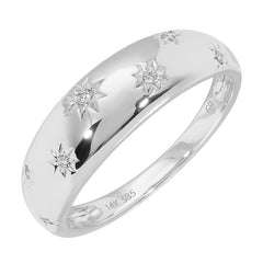 Bold Dome Stardust Diamond Ring