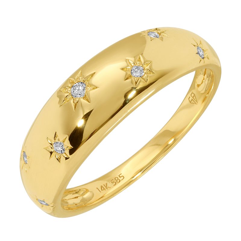 Bold Dome Stardust Diamond Ring