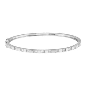 Gold Square Pattern Diamond Bangle