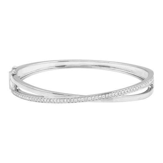 Crossover Diamond Bangle