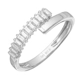 Half Baguette Half Gold Ring