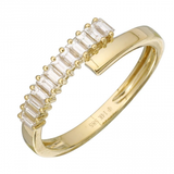 Half Baguette Half Gold Ring