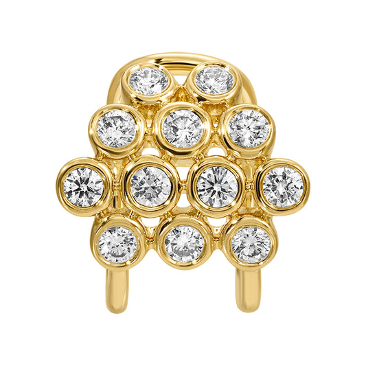 Multi Bezel Panal Diamond Ear Cuff
