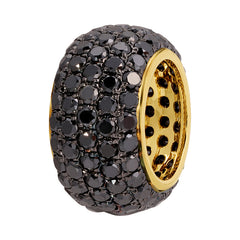 Five Row Pave Black Diamond Rondelle