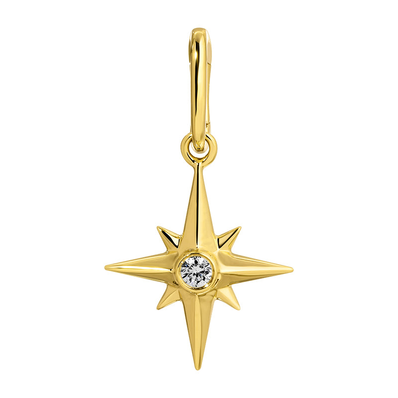 Diamond Starburst Necklace Charm