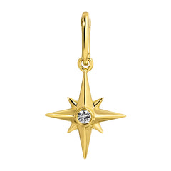 Diamond Starburst Necklace Charm