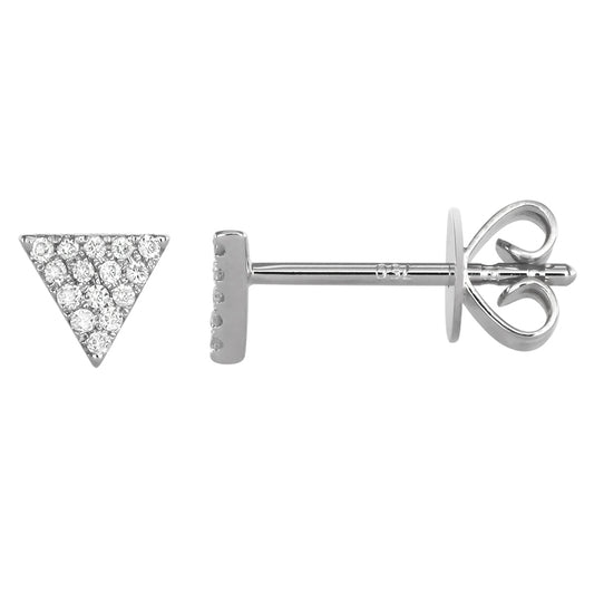 Triangle Pave Diamond Piercing Stud