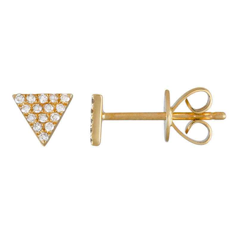 Triangle Pave Diamond Piercing Stud