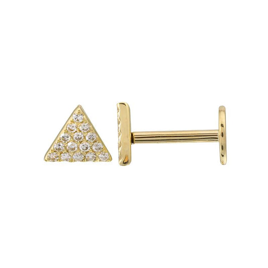Triangle Diamond Flat Back Earrings