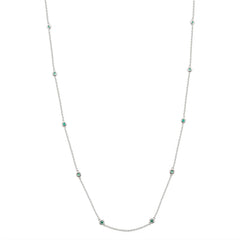 Emerald Bezel Yard Necklace