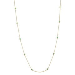 Emerald Bezel Yard Necklace