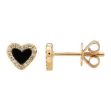 Small Gemstone Heart Piercing Stud*