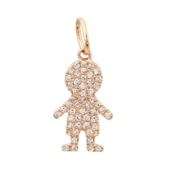 Boy Pave Diamonds Charm