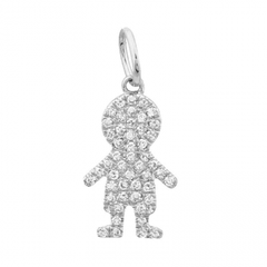 Boy Pave Diamonds Charm