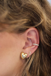 Gold Heart Shape Chunky Earrings*