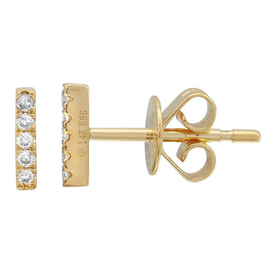 Mini Diamond Bar Piercing Stud