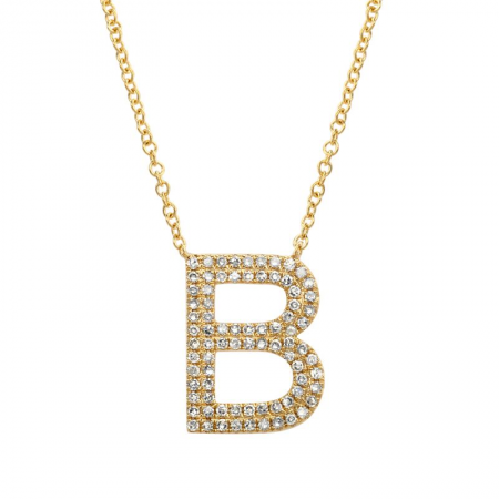 Initial Pave Diamond Medium Necklace