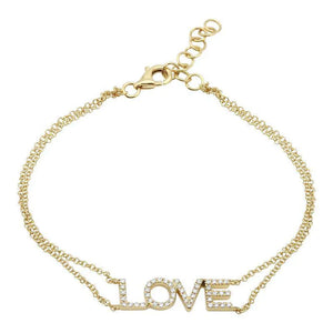 Double Chain Diamond Love Bracelet