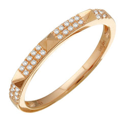 Pyramid Spike Diamond Pinky Ring