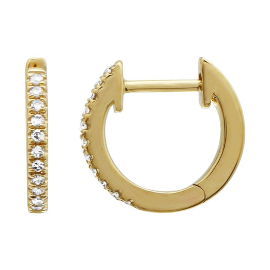 Small Diamond Hoops 10mm