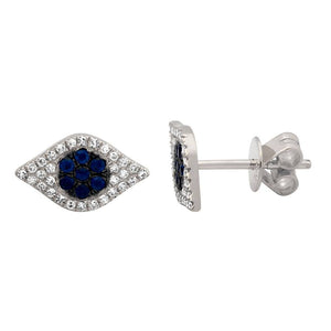 Evil Eye Large Stud Earrings - PAIR