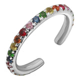 Rainbow Gemstone Ear Cuff