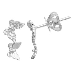 Double Butterly Crawler Earrings / PAIR