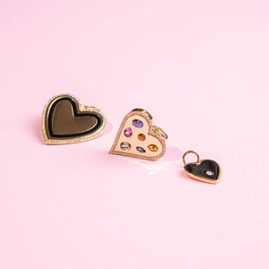 Black Heart Diamonds Charm*