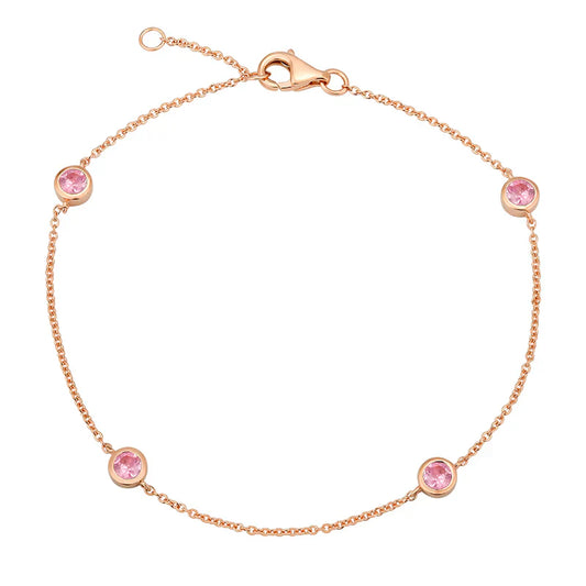 Gemstone Bezel Bracelet
