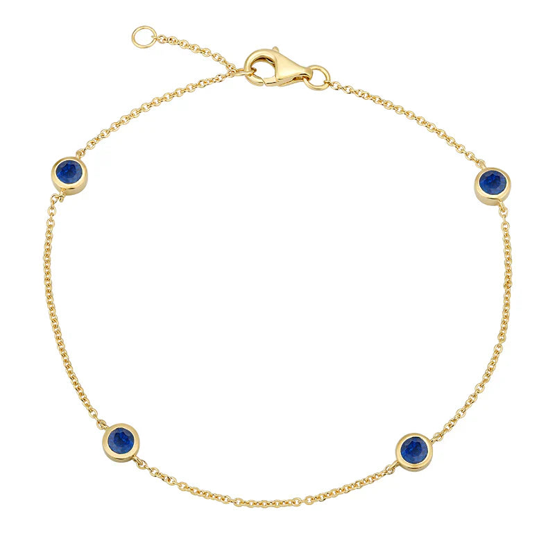 Gemstone Bezel Bracelet