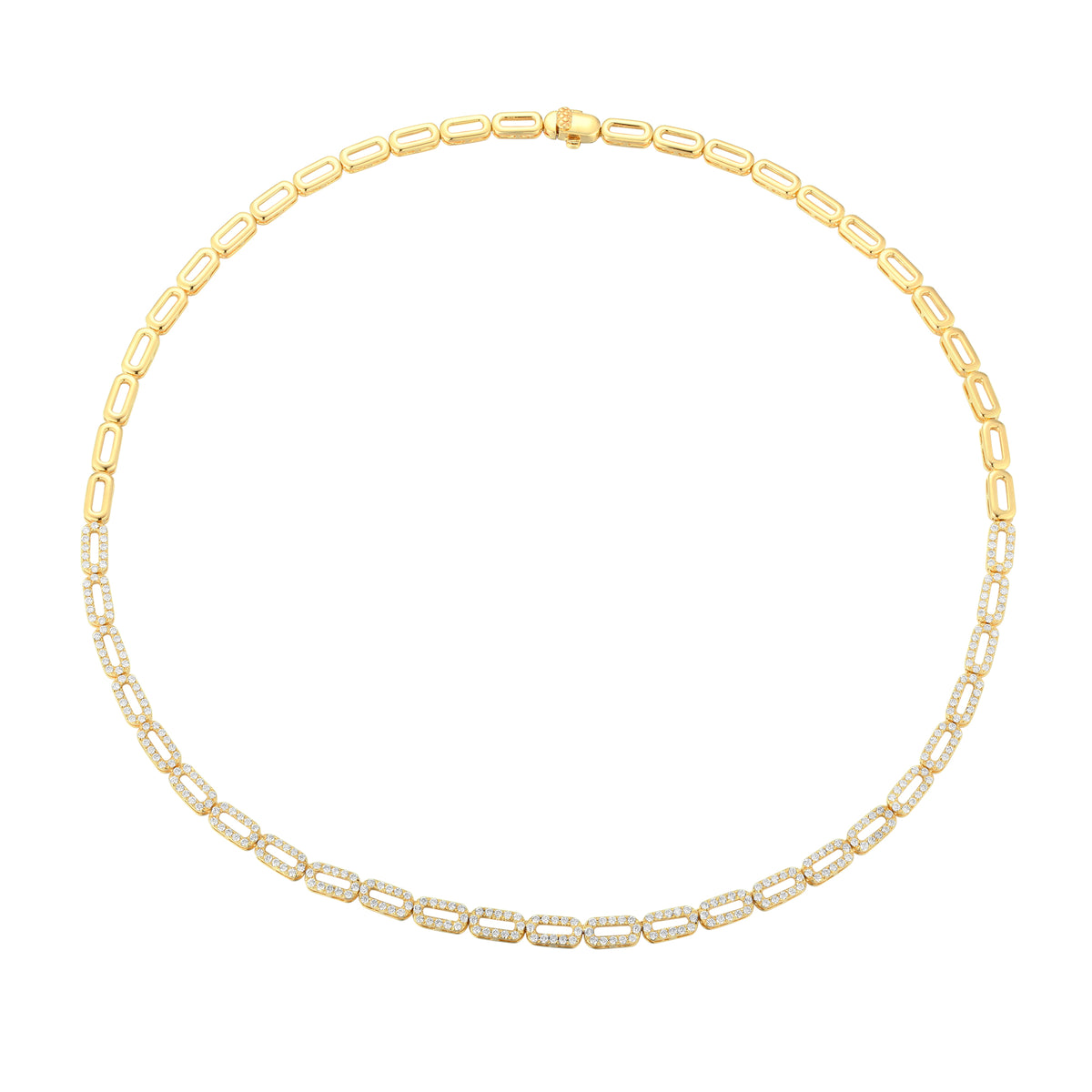 Lab Diamonds Oval Link Necklace