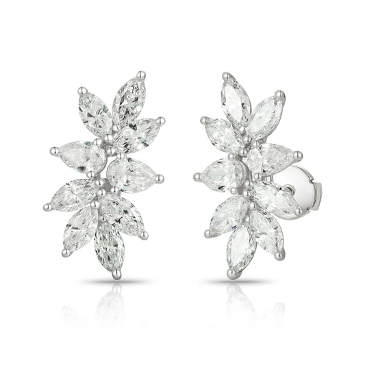 Lab Diamonds Marquise & Pear Statement Claw Earrings