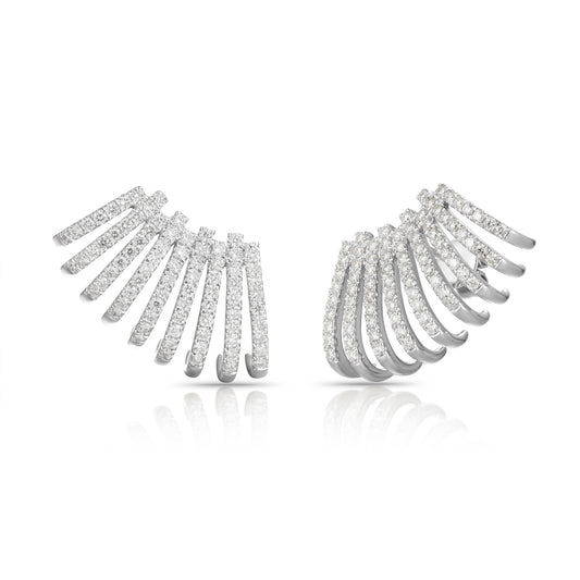 Lab Diamonds Statement Claw Earrings