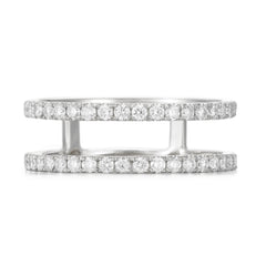 Lab Diamond Double Row Ring