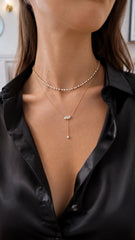 Lab Diamond Multishape Lariat Necklace