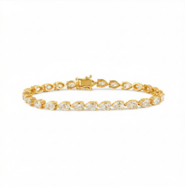 Lab Diamond Pear Cut Tennis Bracelet