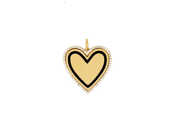 Black Heart Diamonds Charm*