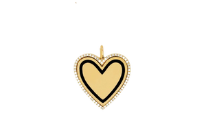 Black Heart Diamonds Charm*
