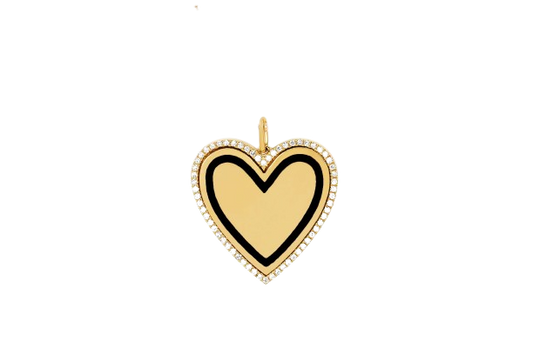 Black Heart Diamonds Charm*