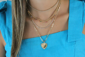 Gold Heart Medallion Charm*
