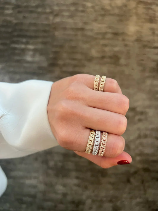 Diamond Cuban Chain Ring