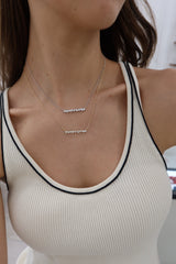 Multishape Bar Lab Diamonds Necklace