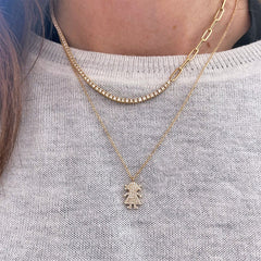 Girl Pave Diamond Charm